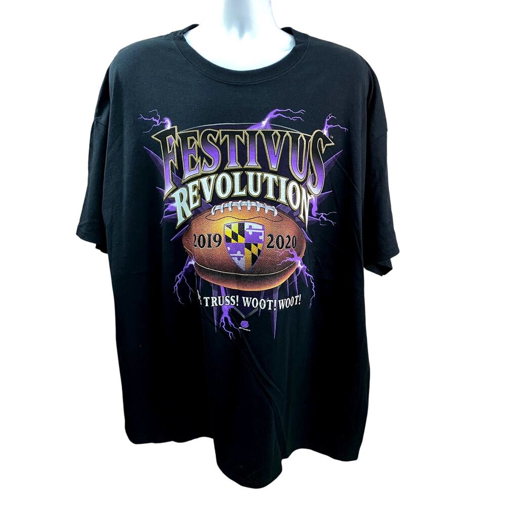 Baltimore Ravens size 3XL Black shirt Festivus Revolution Bigtruss Woot!!!